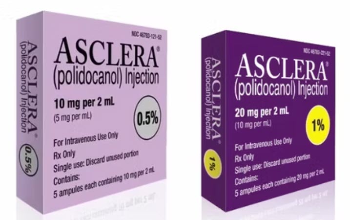 Asclera (Polidocanol) Injection  Caja de 5 (Diferentes Versiones)  Asclera (Polidocanol) Injection, 46783-121-52, 46783-221-52, Injection